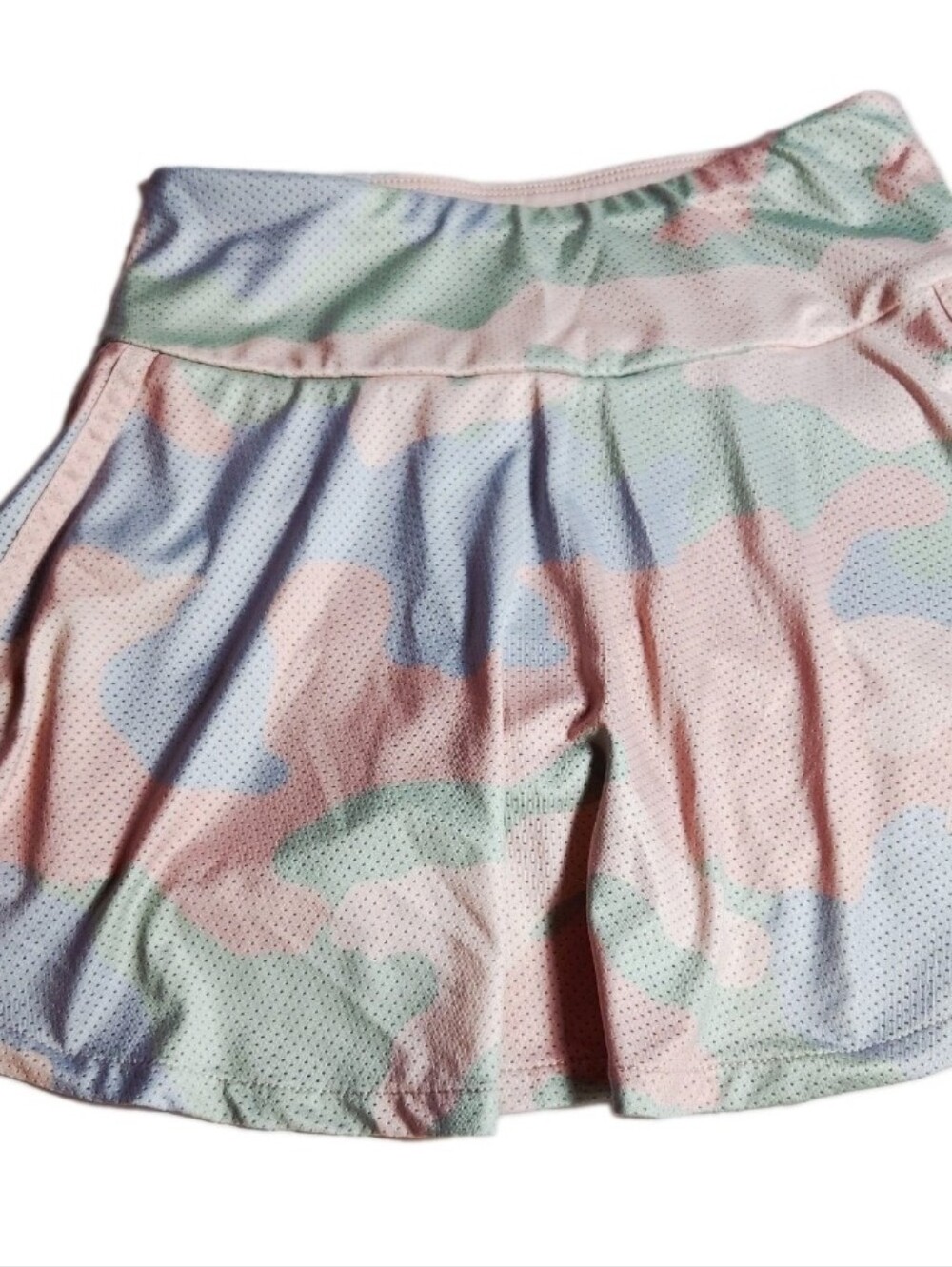 Girls Adidas Pastel Pink Blue Green Peach Athletic Skort Skirt Shorts Sz Small